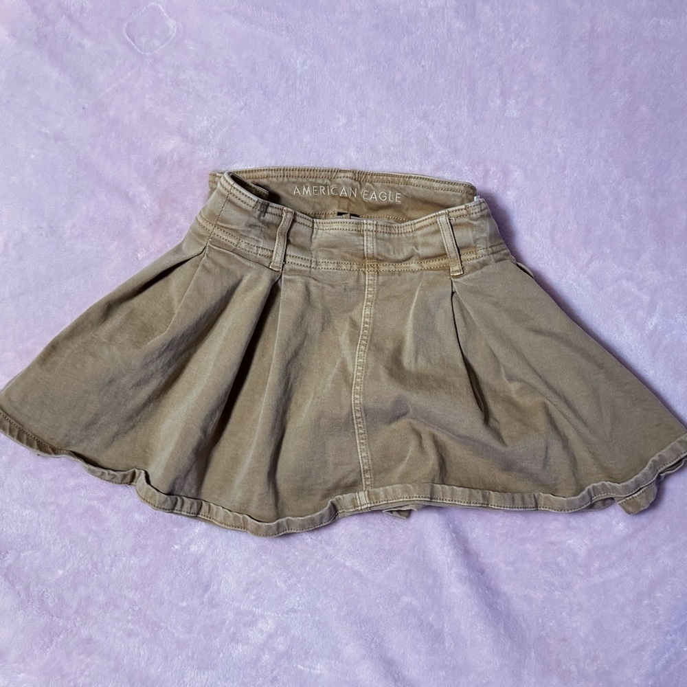 American Eagle Outfitters Tan Cotton Mini Skort – Size 6